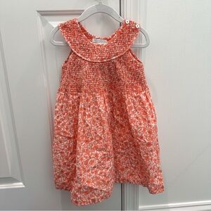 Elephantito girls orange floral dress size 4